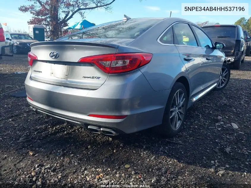 5NPE34AB4HH537196 2017 Hyundai Sonata Sport 2.0T