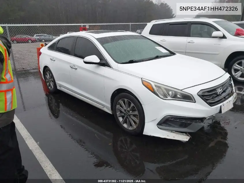5NPE34AF1HH472326 2017 Hyundai Sonata Limited