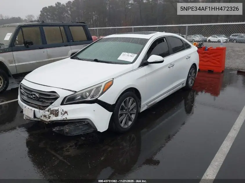 5NPE34AF1HH472326 2017 Hyundai Sonata Limited
