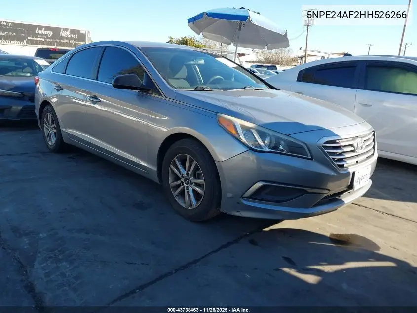 5NPE24AF2HH526266 2017 Hyundai Sonata