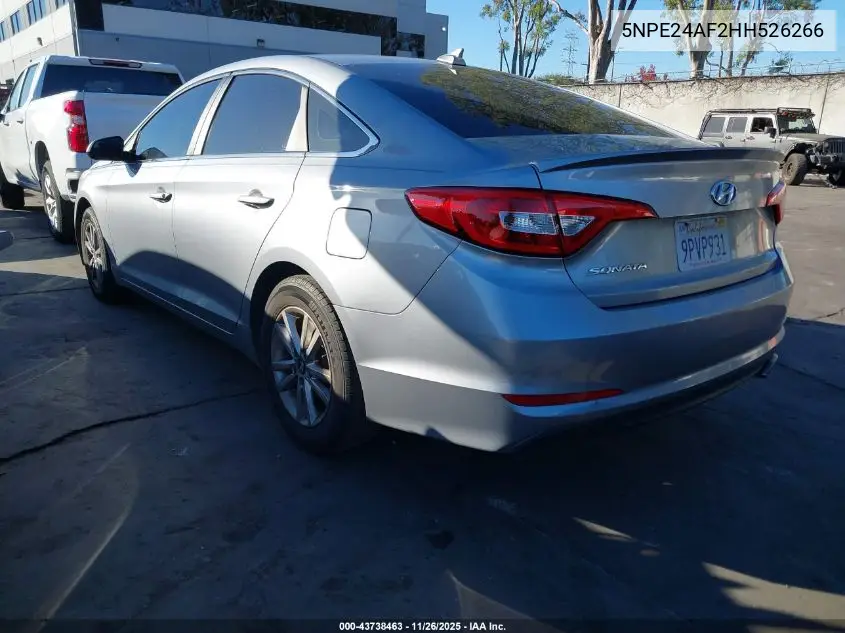 5NPE24AF2HH526266 2017 Hyundai Sonata