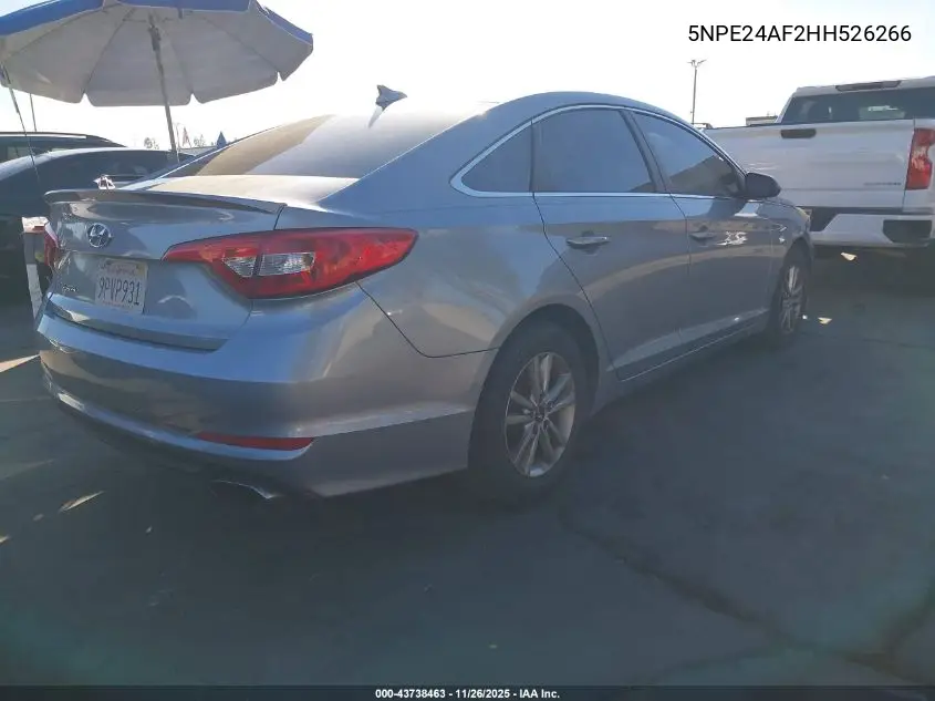 5NPE24AF2HH526266 2017 Hyundai Sonata