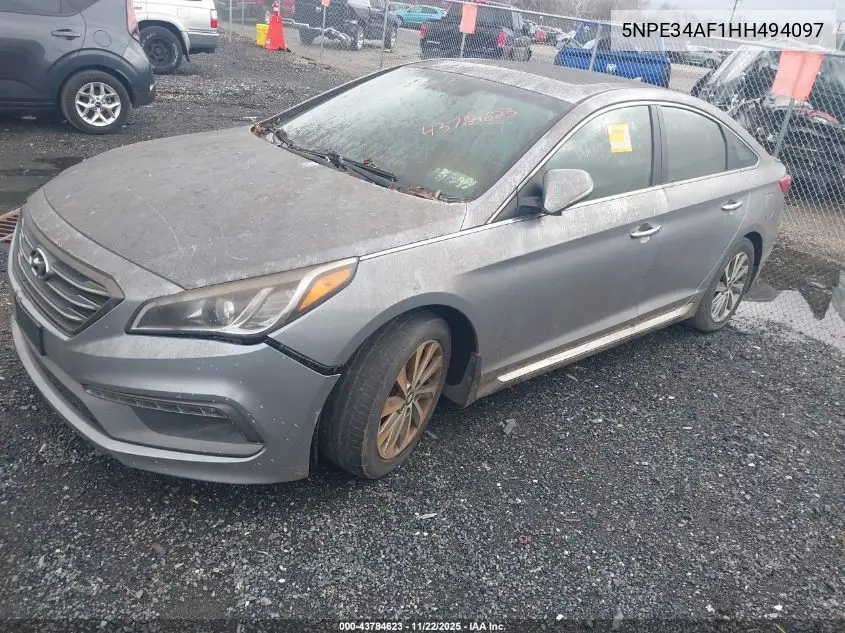 5NPE34AF1HH494097 2017 Hyundai Sonata Sport