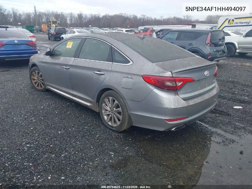 5NPE34AF1HH494097 2017 Hyundai Sonata Sport