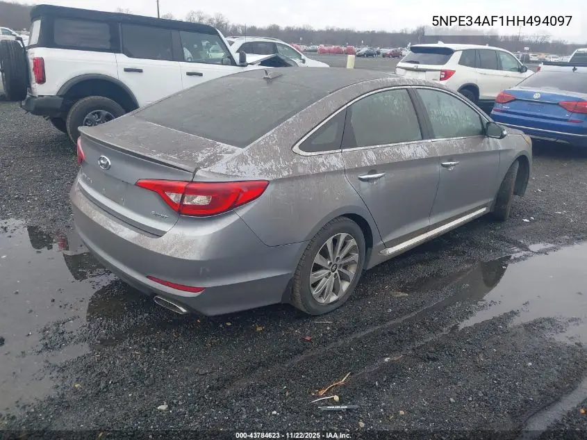 5NPE34AF1HH494097 2017 Hyundai Sonata Sport