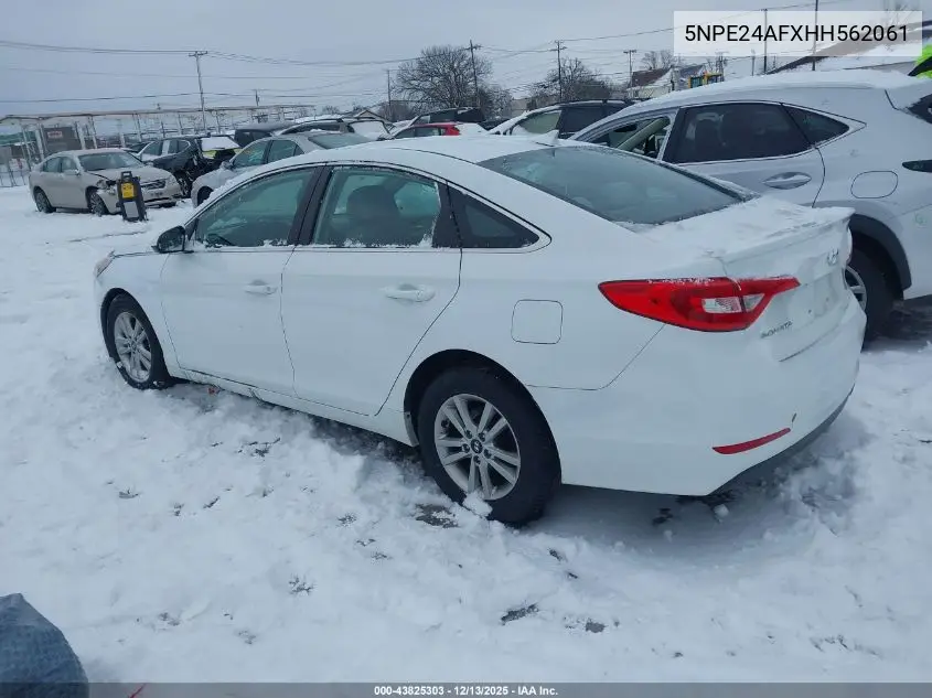 5NPE24AFXHH562061 2017 Hyundai Sonata