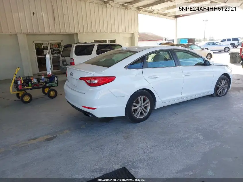 5NPE24AF4HH512921 2017 Hyundai Sonata