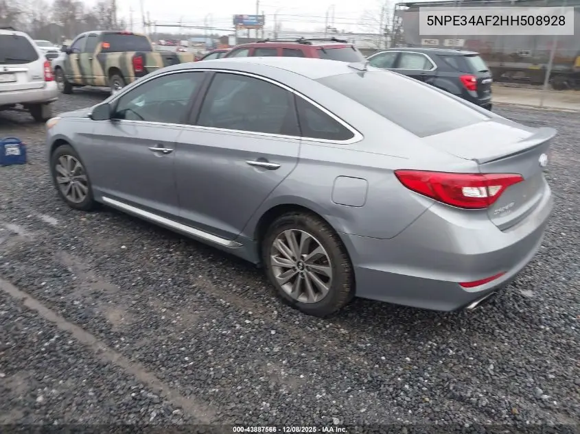 5NPE34AF2HH508928 2017 Hyundai Sonata Sport