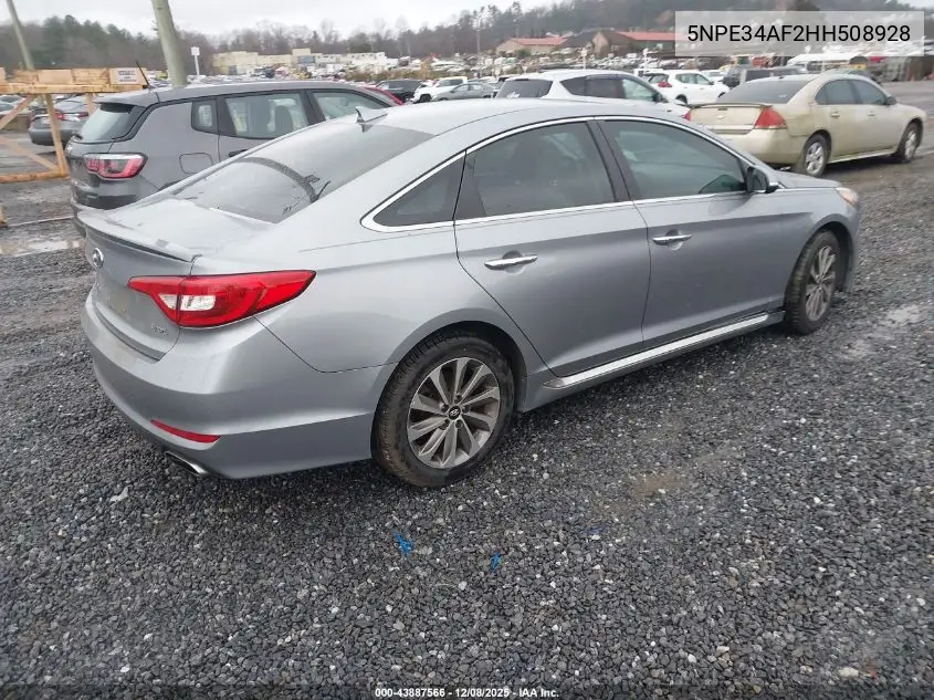 5NPE34AF2HH508928 2017 Hyundai Sonata Sport