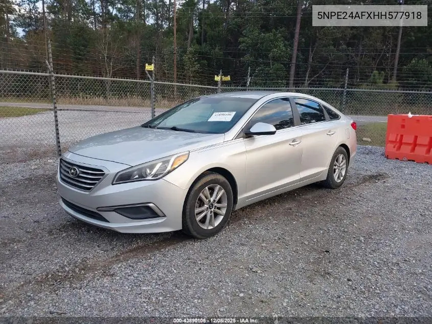 5NPE24AFXHH577918 2017 Hyundai Sonata