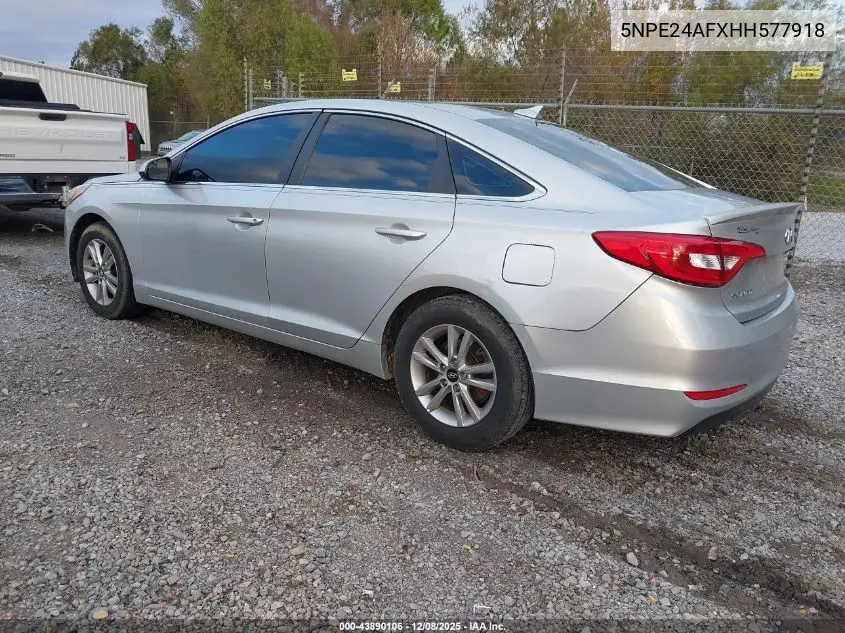 5NPE24AFXHH577918 2017 Hyundai Sonata