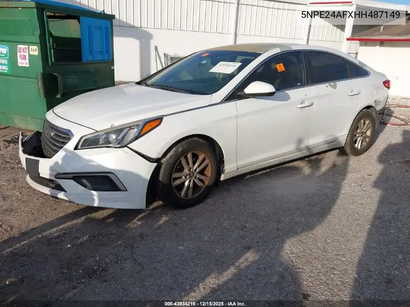 5NPE24AFXHH487149 2017 Hyundai Sonata Se