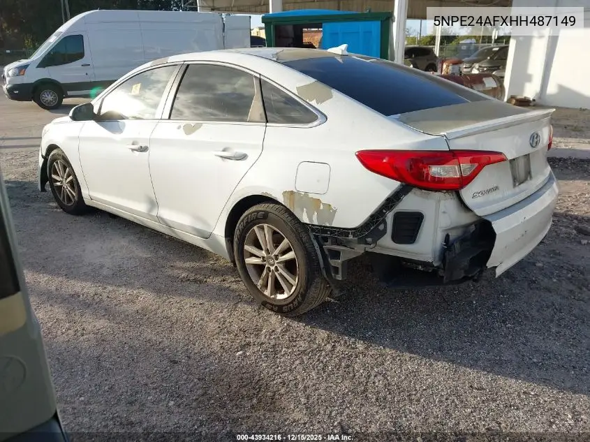 5NPE24AFXHH487149 2017 Hyundai Sonata Se