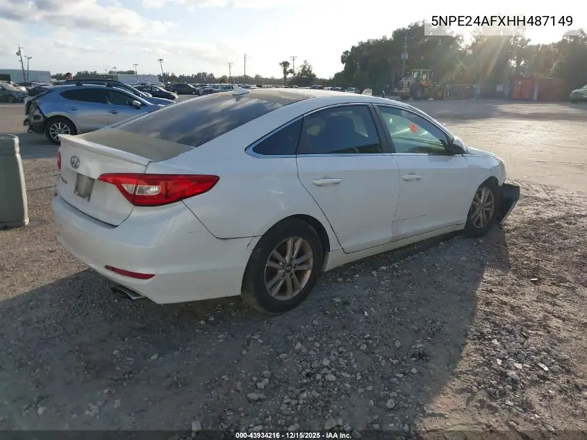 5NPE24AFXHH487149 2017 Hyundai Sonata Se