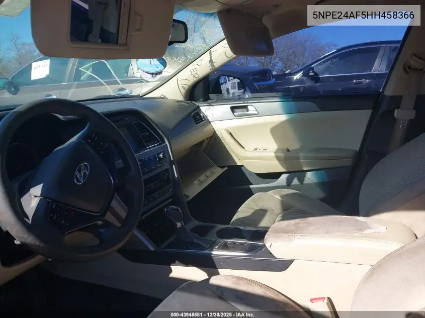 5NPE24AF5HH458366 2017 Hyundai Sonata Se