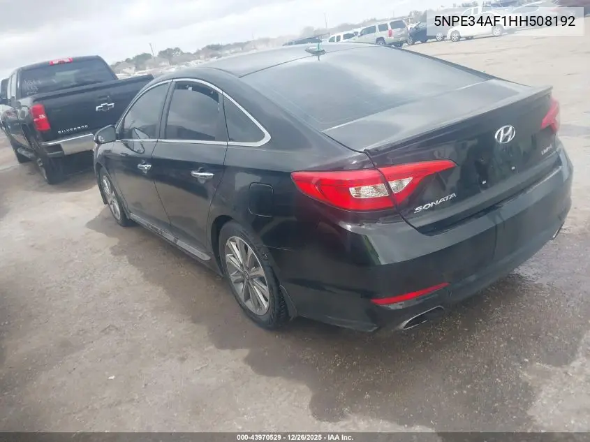 5NPE34AF1HH508192 2017 Hyundai Sonata Limited