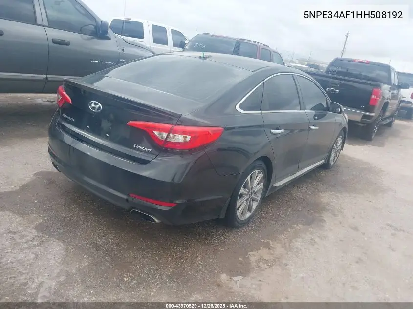 5NPE34AF1HH508192 2017 Hyundai Sonata Limited