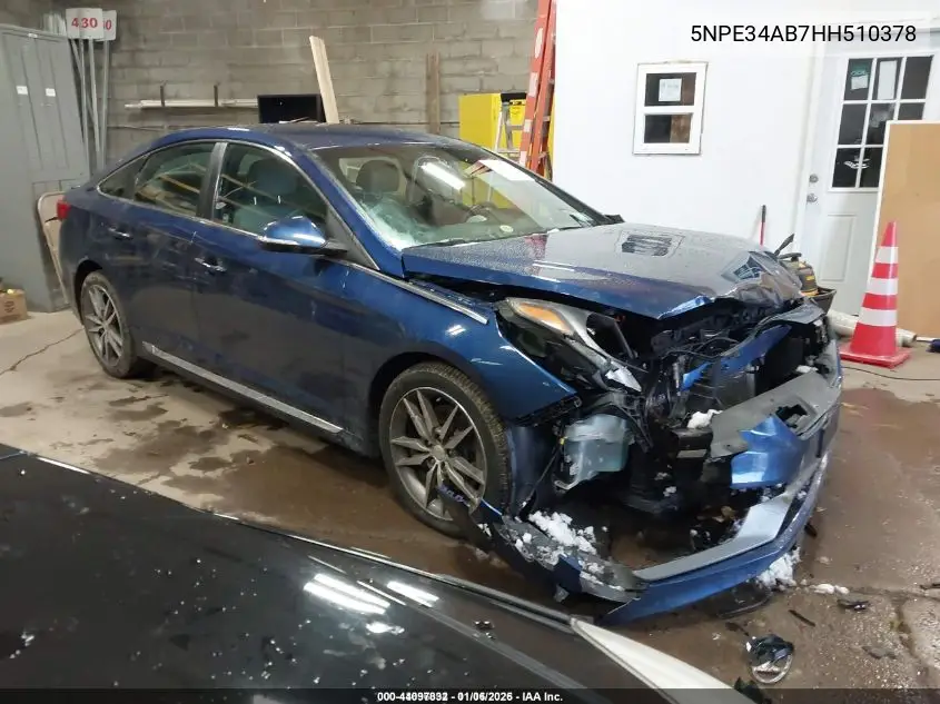 5NPE34AB7HH510378 2017 Hyundai Sonata Sport 2.0T