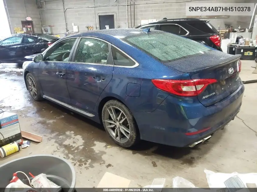 5NPE34AB7HH510378 2017 Hyundai Sonata Sport 2.0T