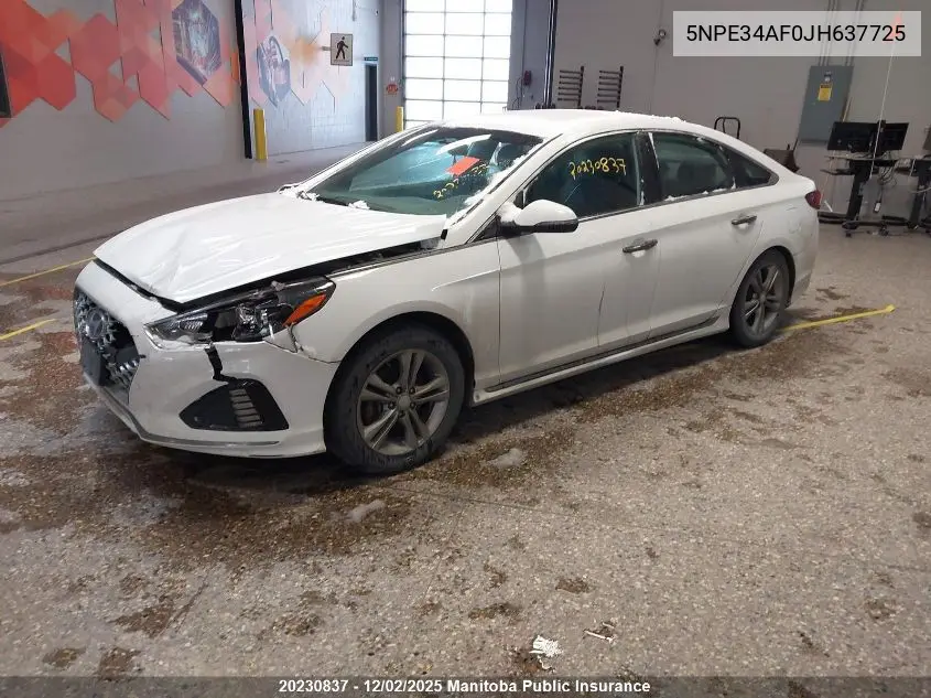 5NPE34AF0JH637725 2018 Hyundai Sonata Sport