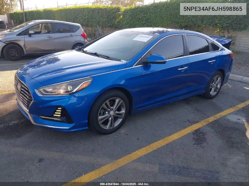 5NPE34AF6JH598865 2018 Hyundai Sonata Sel