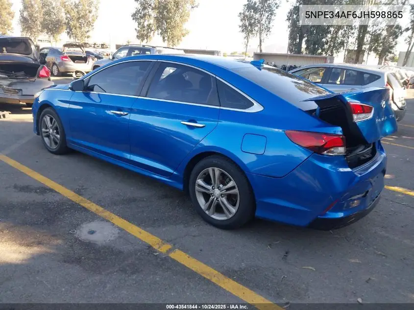 5NPE34AF6JH598865 2018 Hyundai Sonata Sel
