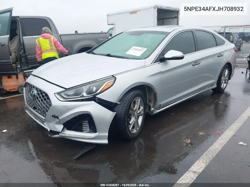 5NPE34AFXJH708932 2018 Hyundai Sonata Sport+