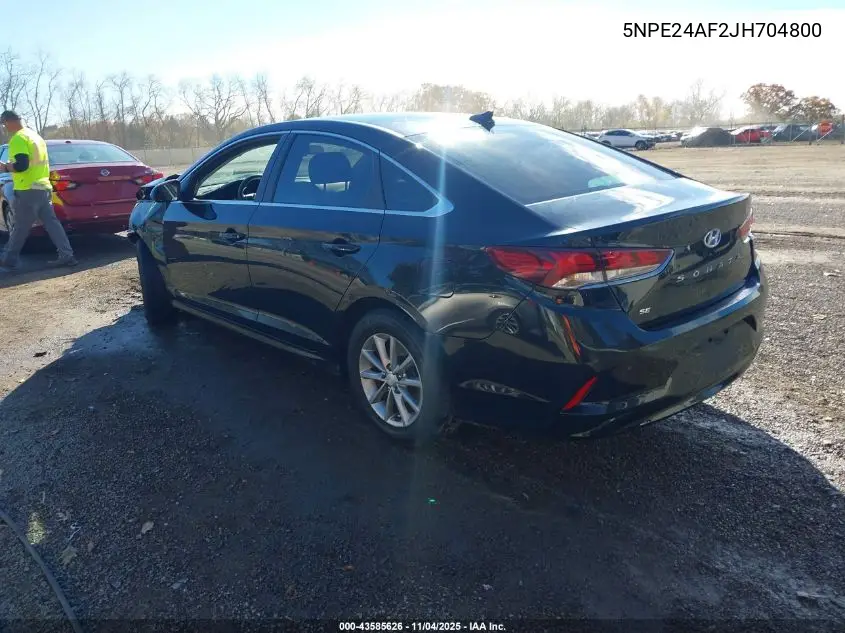 5NPE24AF2JH704800 2018 Hyundai Sonata Se