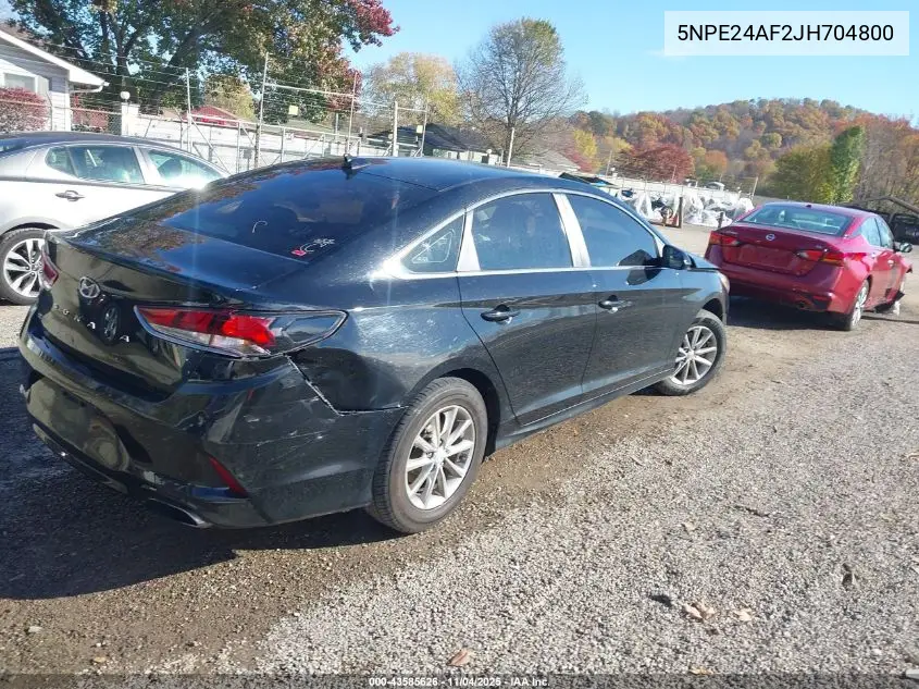5NPE24AF2JH704800 2018 Hyundai Sonata Se