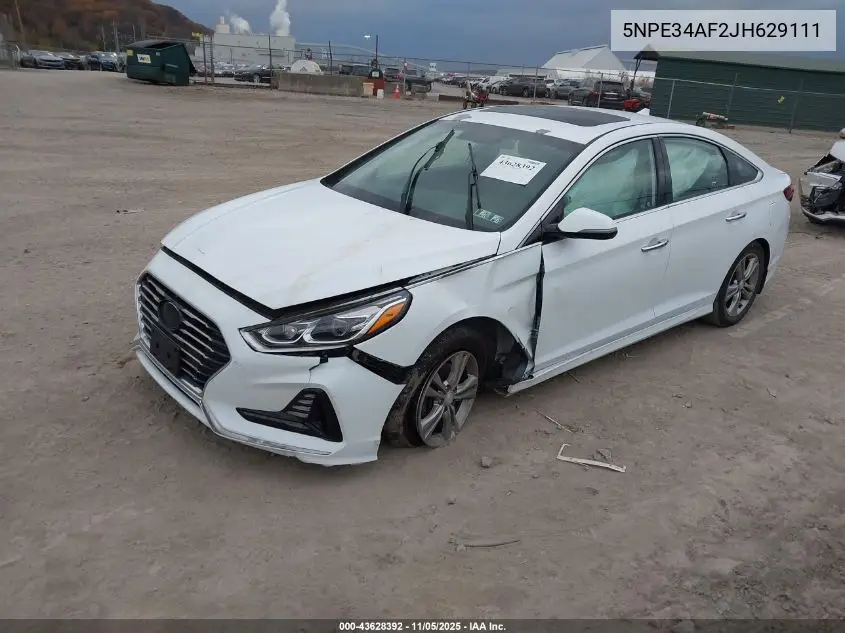 5NPE34AF2JH629111 2018 Hyundai Sonata Limited