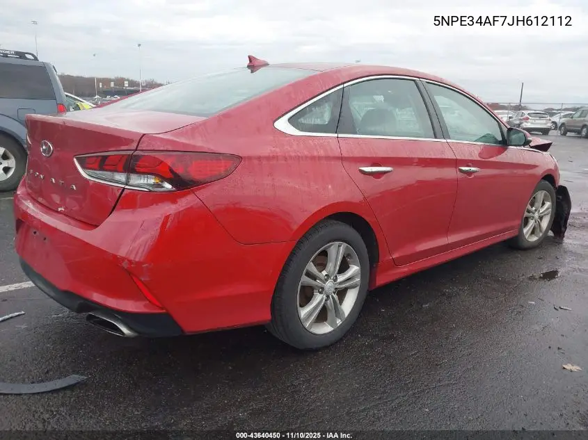 5NPE34AF7JH612112 2018 Hyundai Sonata Sel