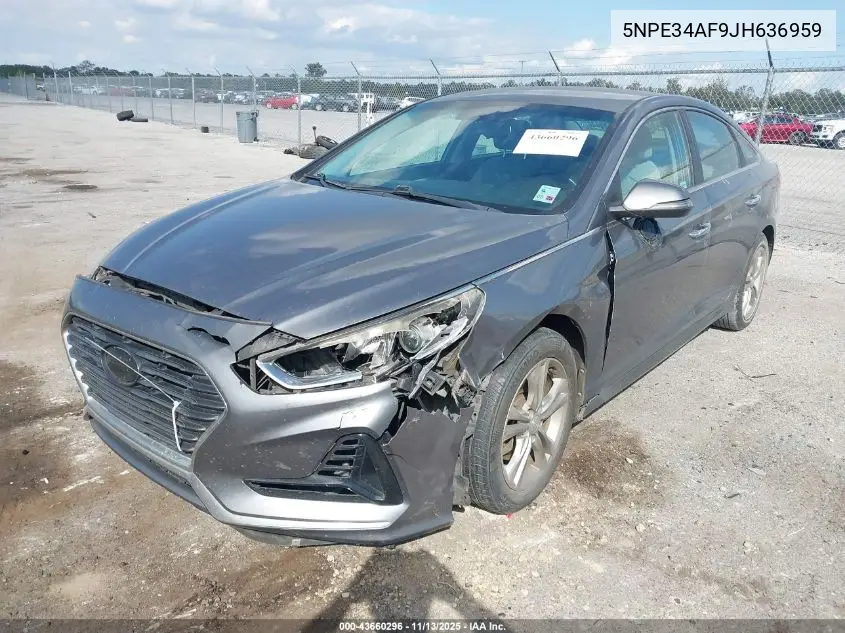 5NPE34AF9JH636959 2018 Hyundai Sonata Sel
