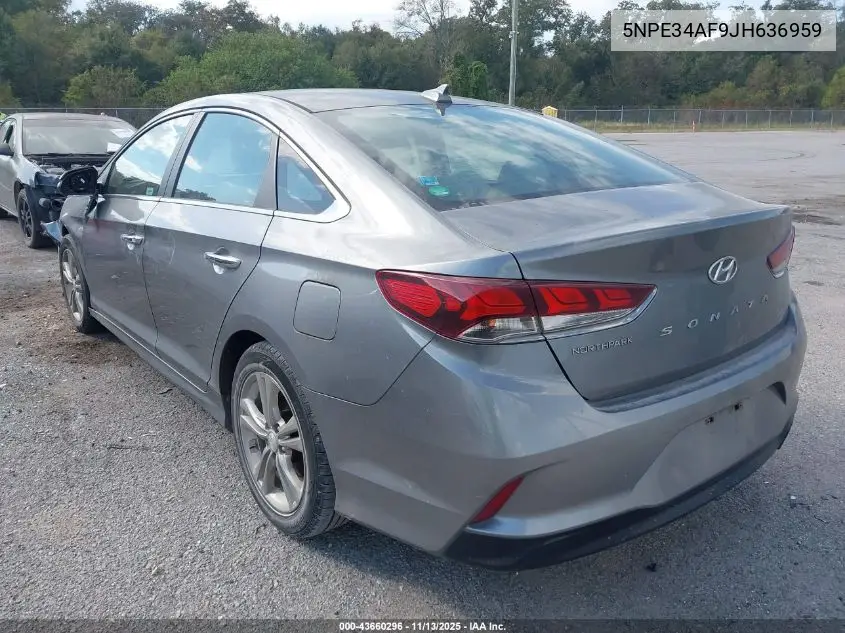 5NPE34AF9JH636959 2018 Hyundai Sonata Sel
