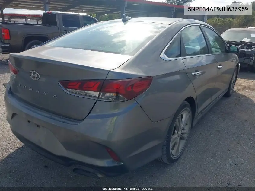5NPE34AF9JH636959 2018 Hyundai Sonata Sel