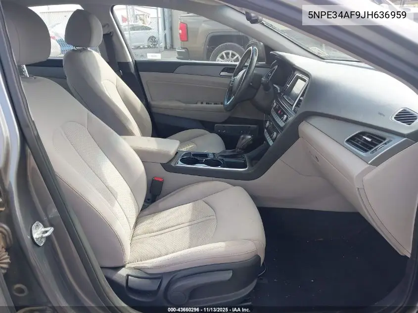 5NPE34AF9JH636959 2018 Hyundai Sonata Sel