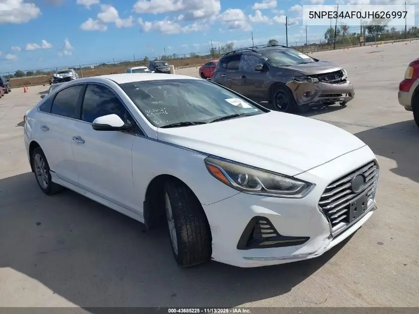 5NPE34AF0JH626997 2018 Hyundai Sonata Sel