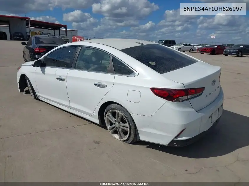 5NPE34AF0JH626997 2018 Hyundai Sonata Sel