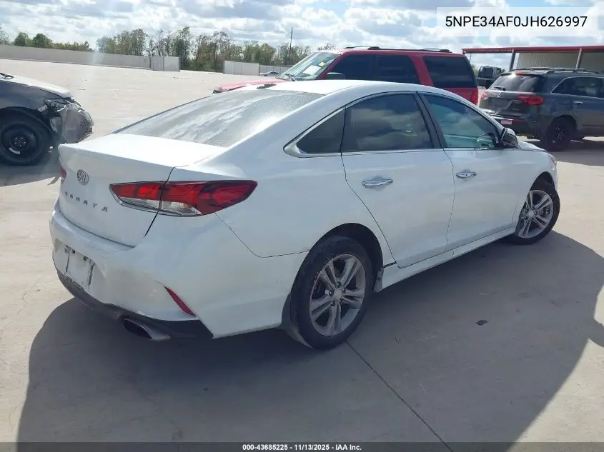 5NPE34AF0JH626997 2018 Hyundai Sonata Sel