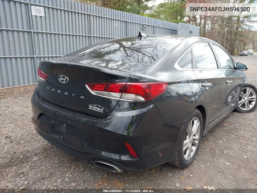 5NPE34AF0JH596500 2018 Hyundai Sonata Sel