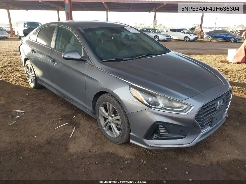5NPE34AF4JH636304 2018 Hyundai Sonata Sel