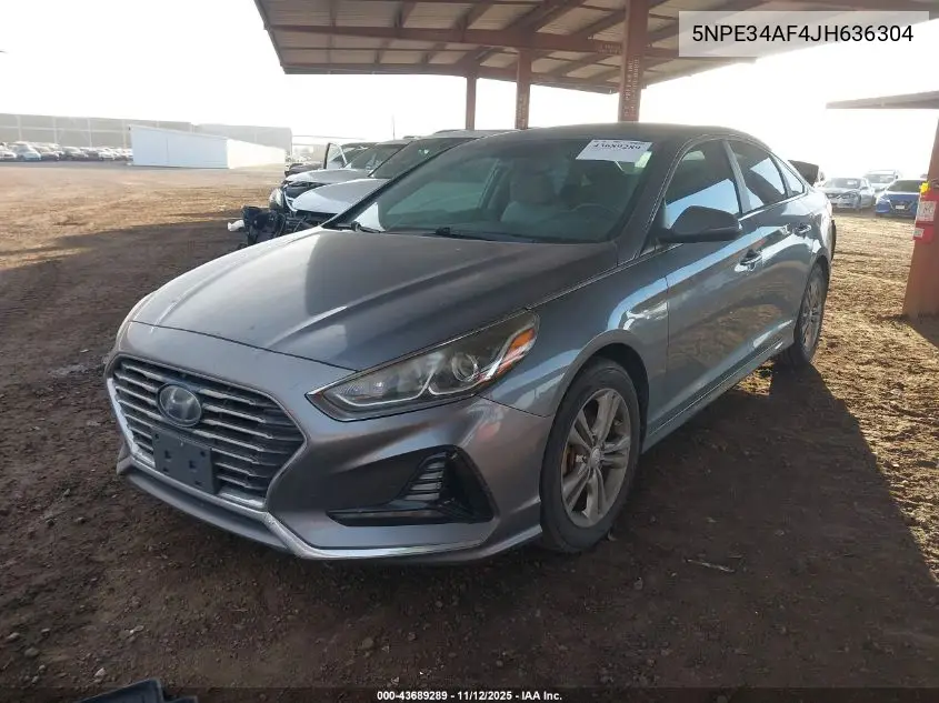 5NPE34AF4JH636304 2018 Hyundai Sonata Sel