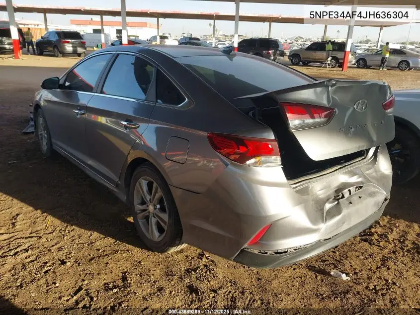 5NPE34AF4JH636304 2018 Hyundai Sonata Sel