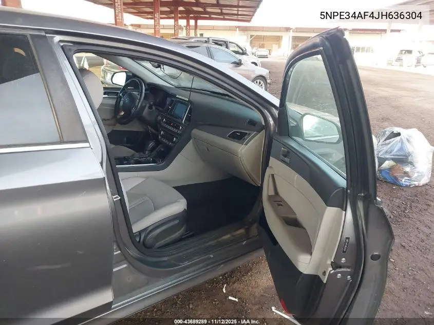 5NPE34AF4JH636304 2018 Hyundai Sonata Sel