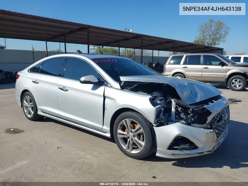 5NPE34AF4JH643138 2018 Hyundai Sonata Sport