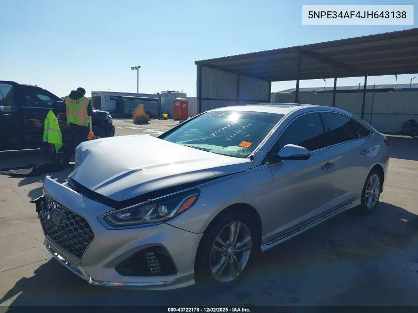 5NPE34AF4JH643138 2018 Hyundai Sonata Sport