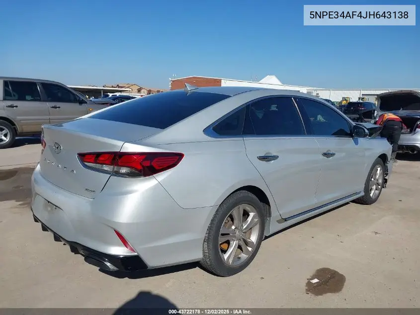 5NPE34AF4JH643138 2018 Hyundai Sonata Sport