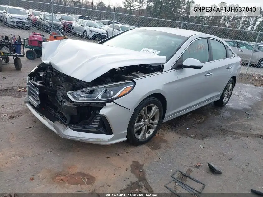 5NPE34AF1JH637040 2018 Hyundai Sonata Sel