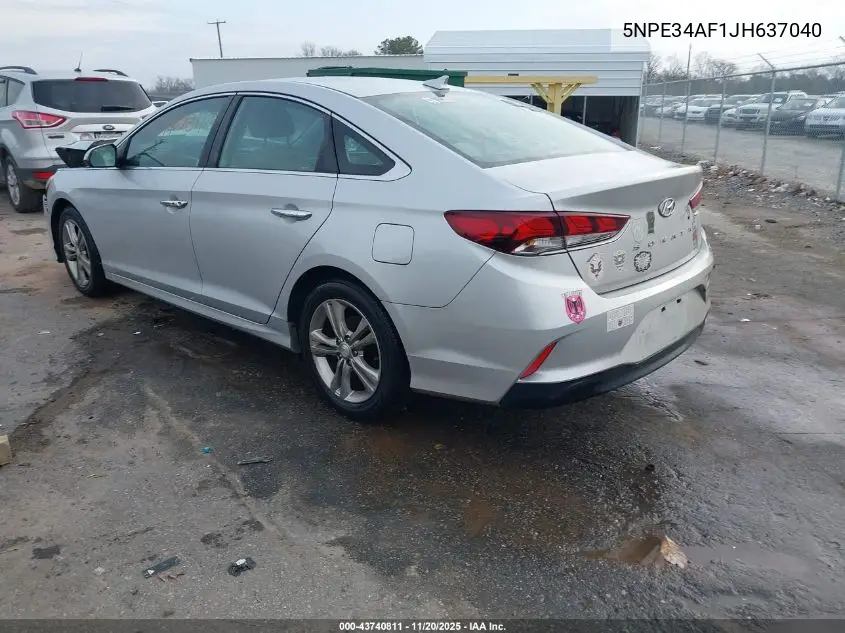 5NPE34AF1JH637040 2018 Hyundai Sonata Sel