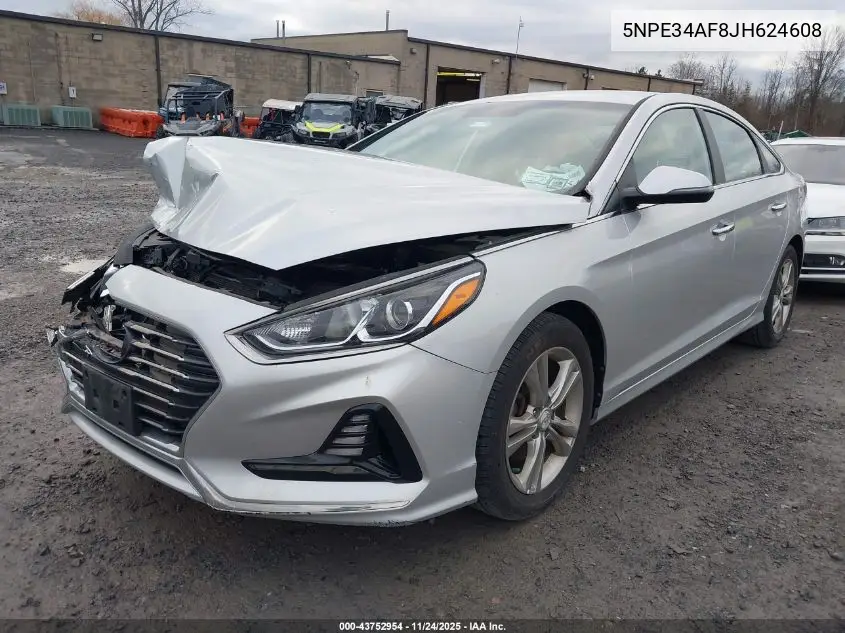 5NPE34AF8JH624608 2018 Hyundai Sonata Sel