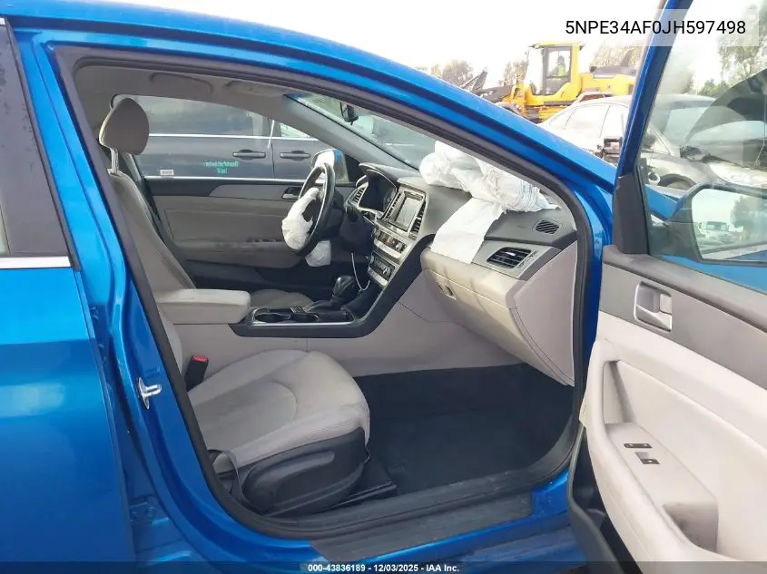 5NPE34AF0JH597498 2018 Hyundai Sonata Sel